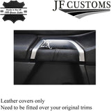 black stitch FITS VOLVO XC90 02-12  2X DOOR HANDLE LEATHER COVERS CUSTOM NEW