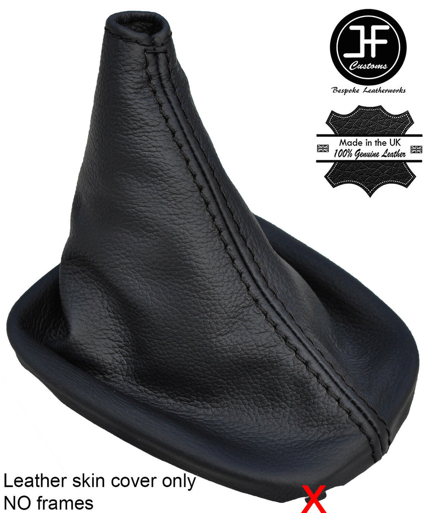 BLACK STITCH TOP GRAIN LTHR GEAR GAITER FITS TOYOTA AYGO CITROEN C1 PEUGEOT 107