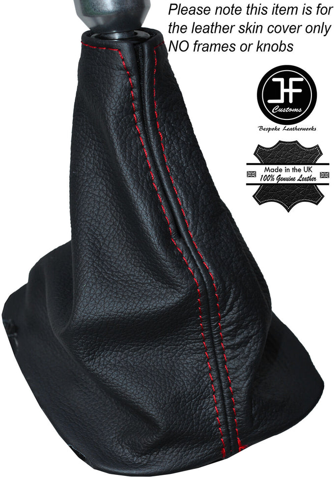 RED STITCH LEATHER SKIN MANUAL GEAR GAITER FITS PEUGEOT 108 2014-2016 CUSTOM NEW
