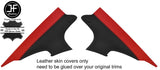 BLACK & RED 2X REAR C PILLAR LEATHER COVER FITS BMW 3 SERIES E90 SALOON 06-13