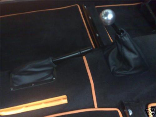 FITS WESTFIELD GEAR&HANDBRAKE GENUINE LEATHER BLACK STITCH CUSTOM NEW MADE IN UK