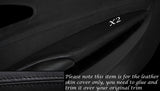 BLACK STITCH 2X FRONT DOOR ARMREST SKIN COVERS FITS BMW 6 SERIES E63 E64 04-10