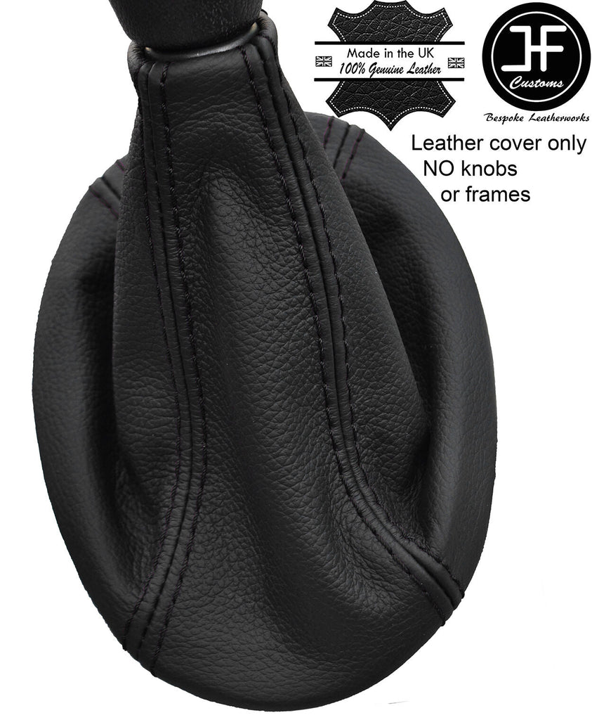 BLACK STITCHING REAL LEATHER MANUAL GEAR GAITER FITS KIA PICANTO ZAPP 2004-2010