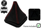 RED  STITCH LEATHER MANUAL GEAR +PLASTIC FRAME FOR CHEVROLET MONTE CARLO 78-87