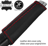 RED STITCH REAL LEATHER HANDBRAKE HANDLE COVER FITS FORD FOCUS 2014-2018