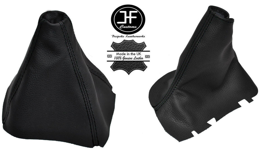 BLACK STITCH BLACK LEATHER MANUAL GEAR & HANDBRAKE GAITER FITS VOLVO S80 98-06
