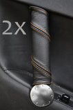 FITS AUDI TT MK1 98-06 2X DOOR HANDLE COVERS LTHR ORANGE ST CUSTOM NEW