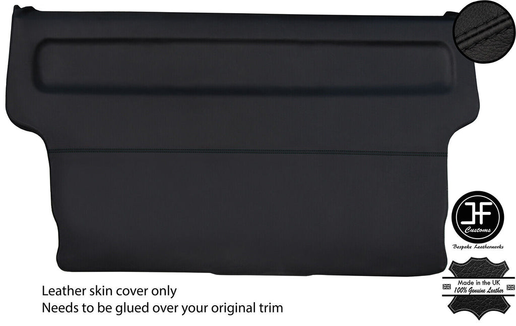 BLACK STITCH TAILGATE DOOR CARD LEATHER COVER FITS VW T4 TRANSPORTER 1990-2003
