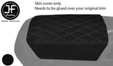 BLACK DIAMOND STITCH REAL SUEDE ARMREST LID COVER FOR CHEVROLET CAMARO 10-15