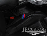 TRI STRIPE LEATHER 2X CAR KEY HOLDER PROTECTOR FITS BMW 5 SERIES E60 E61 04-11