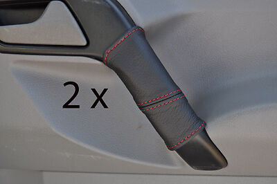 red stitch FITS MERCEDES SPRINTER & VW CRAFTER 06-12 2X DOOR HANDLE COVERS