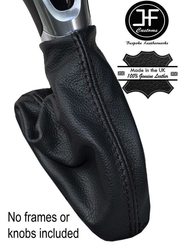 BLACK STICH AUTO AUTOMATIC LEATHER GEAR GAITER FITS VAUXHALL OPEL CORSA E 14-17
