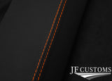 ORANGE STITCH 3X DASH TRIM LEATHER SKIN COVERS FITS LAND ROVER DEFENDER 07-14