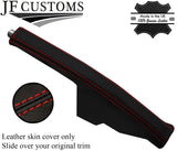 RED STITCH TOP-GRAIN LEATHER FULL HANDBRAKE COVER FOR AUDI A4 S4 B5 1995-2001