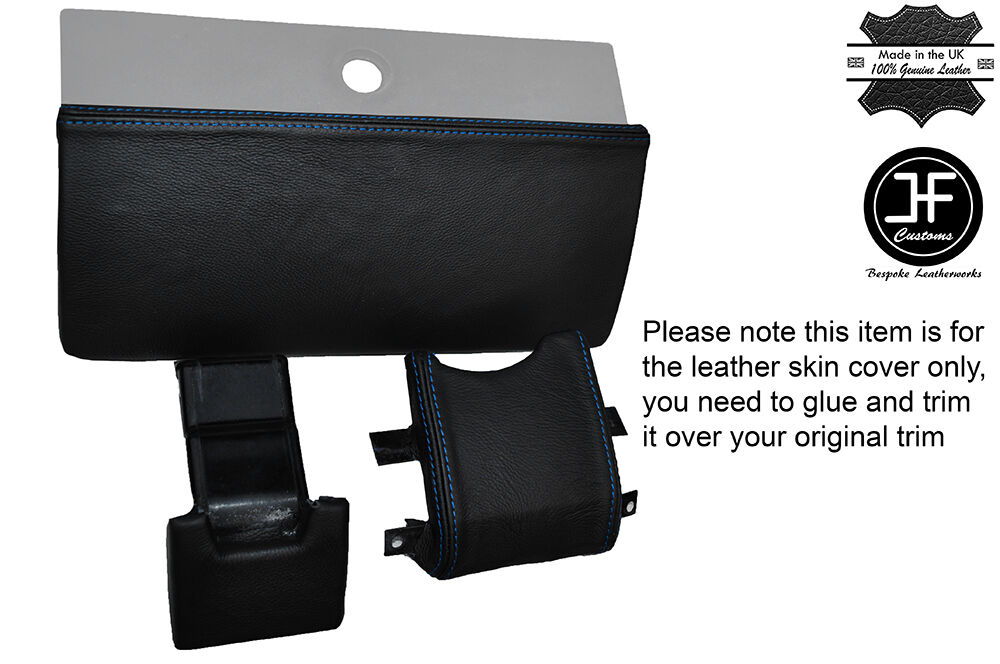 BLUE STITCHING 3X DASH TRIM LEATHER SKIN COVERS FITS VW BEETLE CLASSIC 1303