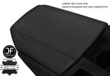 BLACK & BLACK LEATHER ARMREST LID COVER FOR CHEVROLET CAMARO 10-15 STYLE 2