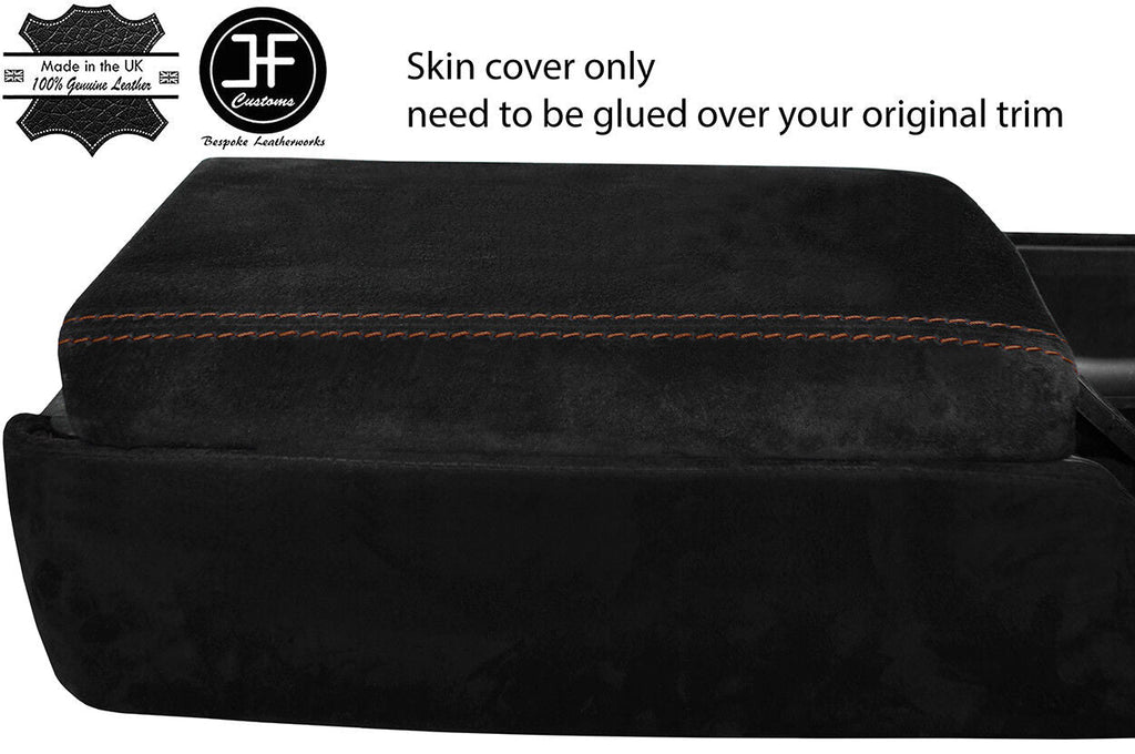 BROWN STITCHING REAL SUEDE ARMREST COVER FITS NISSAN 300ZX Z32 1990-1996