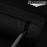 GREEN STITCHING 2X FRONT HEADREST LEATHER COVERS FITS AUDI A3 8P 2004-2012