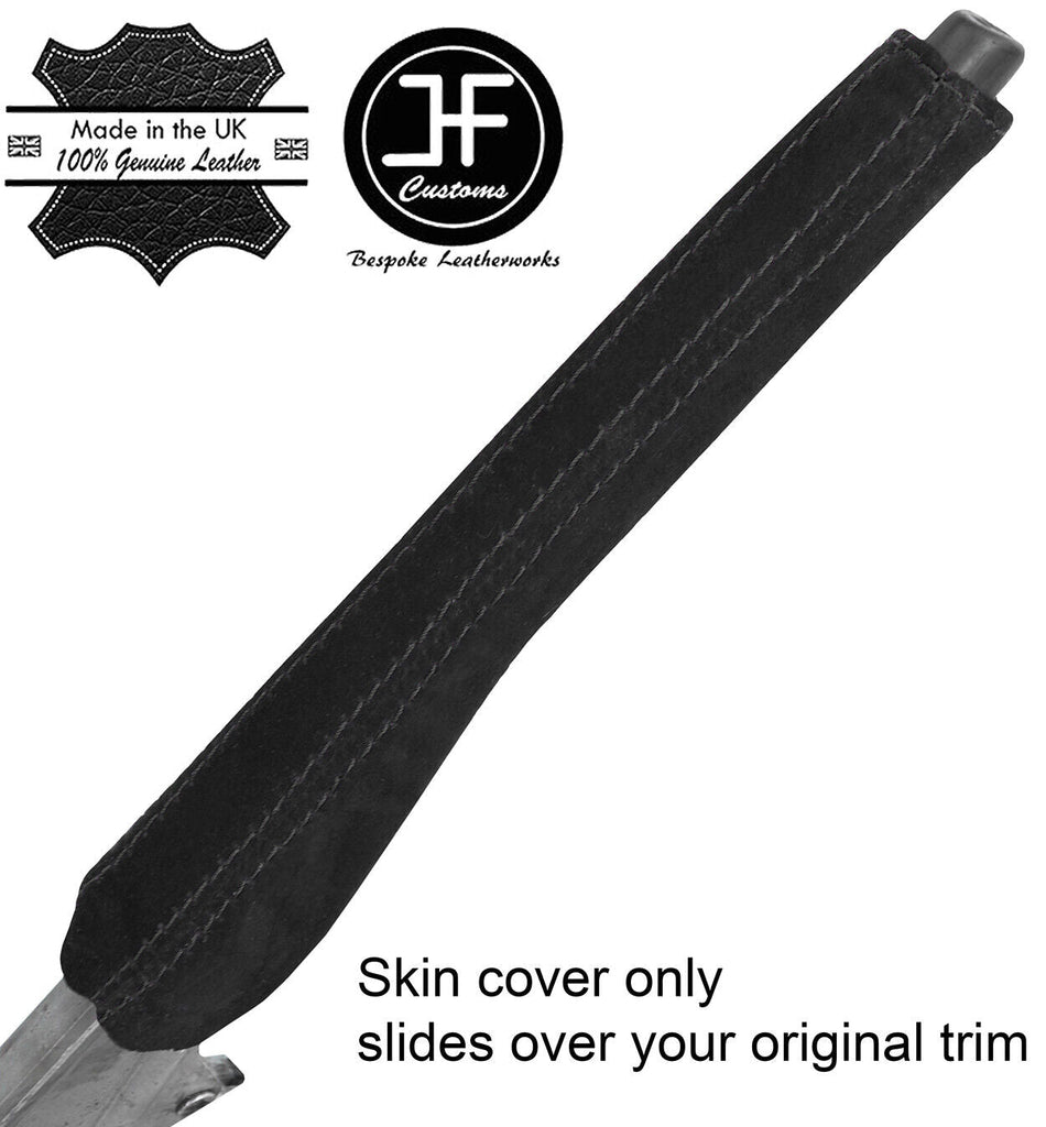 BLACK STITCH SUEDE HANDBRAKE HANDLE FITS FORD TRANSIT CUSTOM 2013-2016