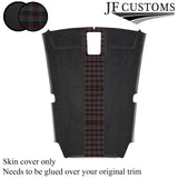 RED STITCH TARTAN D GREY SUEDE HEADLINER COVER FOR VW SCIROCCO 08-14 CUSTOM NEW