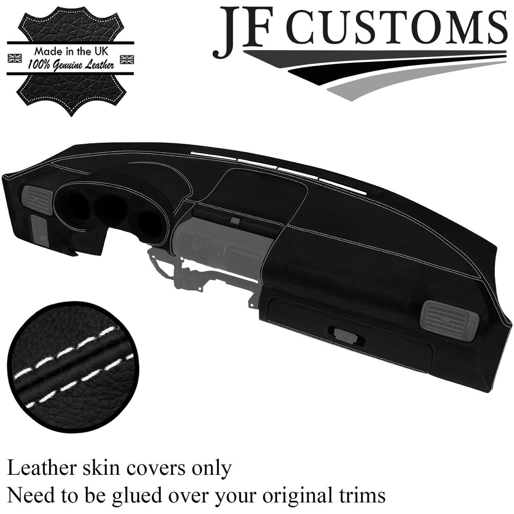 WHITE STITCH LEATHER DASH DASHBOARD COVER FITS TOYOTA MR2 MK3 ROADSTER 99-07