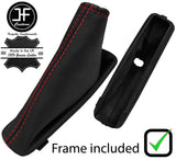 RED STITCH LEATHER HANDBRAKE GAITER+PLASTIC FRAME FOR SEAT LEON MK3 2012-2017