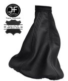 BLACK STITCHING MANUAL LEATHER GEAR LEVER GAITER FOR ALFA ROMEO 147 FL 05-10