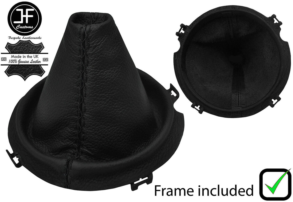 BLACK CROSS STITCHING GEAR GAITER+PLASTIC FRAME FOR AUDI TT MK2 06-14 CUSTOM NEW