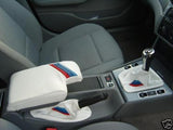 FITS BMW E36 WHITE QUALITY ARMREST COVER&GAITERS WHITE CUSTOM NEW MADE IN UK