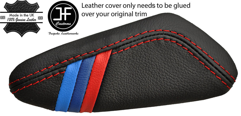 RED STITCH TRI STRIPE CONSOLE SIDE TRIM LEATHER COVER FITS BMW F20 F21 10-16