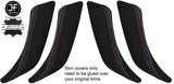 TRI STITCH 2X FRONT & 2X REAR DOOR HANDLE TRIM SUEDE COVERS FOR BMW F20 11-18