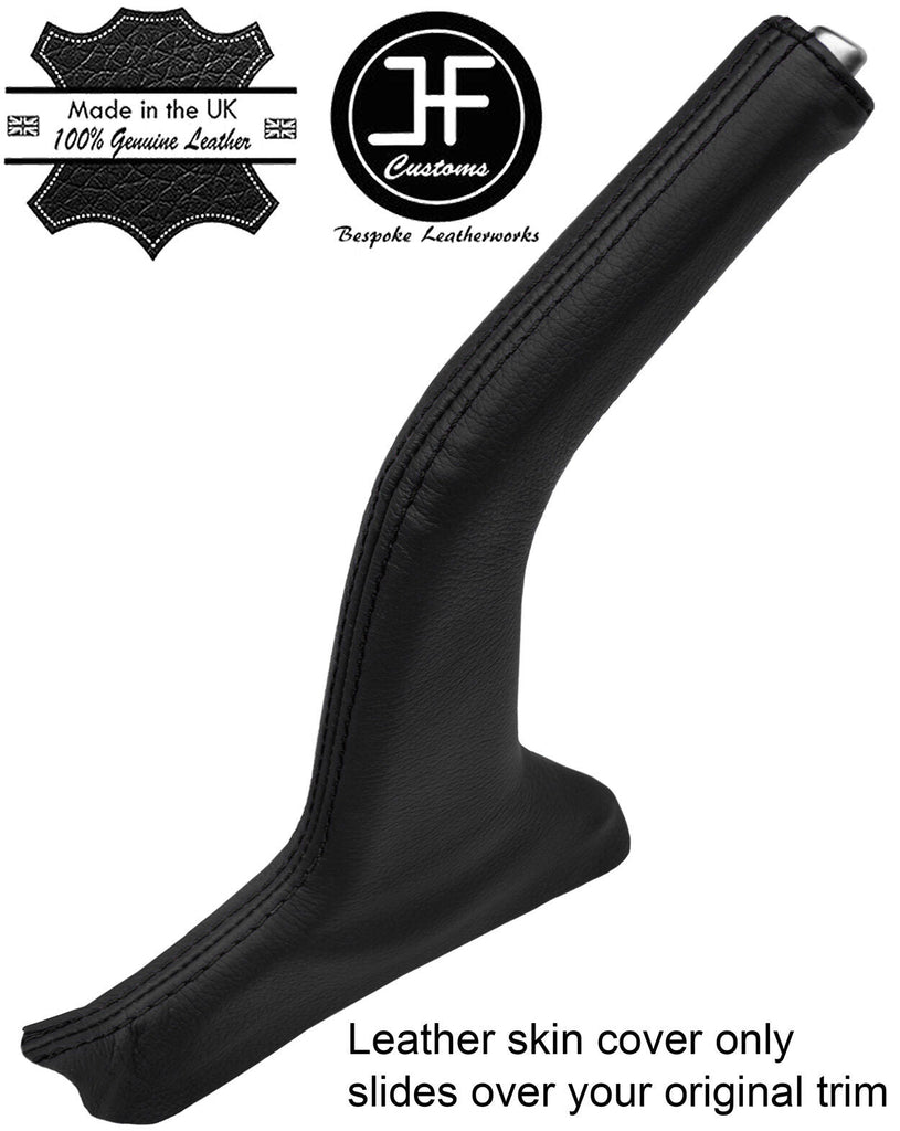 BLACK STITCHING REAL LEATHER HANDBRAKE GAITER FITS HYUNDAI SANTA FE 2006-2012