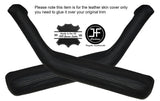 BLACK STITCHING 2X FRONT DOOR HANDLE ARMREST COVERS FITS FORD CAPRI MK1