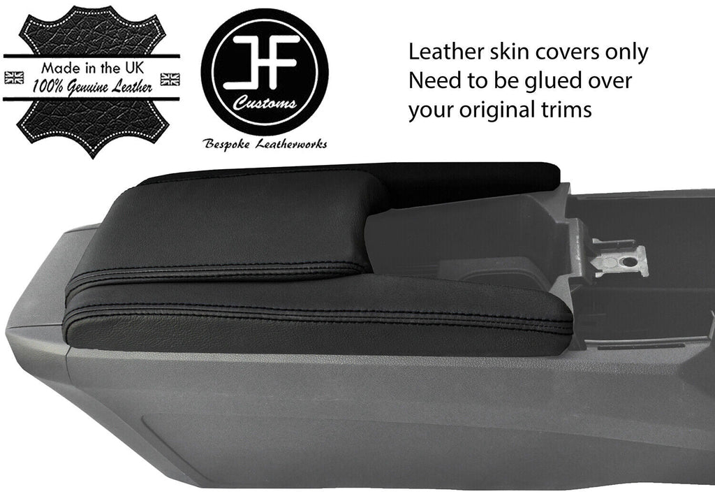 BLACK STITCH LEATHER CONSOLE SIDE TRIM&ARMREST COVER FOR HONDA CIVIC MK10 17-19
