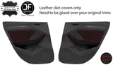 RED  DIAMOND 2X REAR DOOR CARD TRIM KIT LTHR COVERS FOR AUDI A3 8V 13-20 5DR