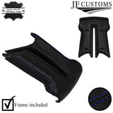 R BLUE STITCH LEATHER COVERED STEERING WHEEL TRIMS+FRAMES FOR FORD MUSTANG 10-14