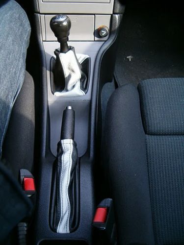 FITS ASTRA MK4 IV G COUPE GEAR HANDBRAKE GAITER BLACK GREY SET CUSTOM NEW