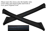BLUE STITCH FITS FORD FIESTA MK4 MK5 95-02 2X WINDSCREEN PILLAR LEATHER COVERS
