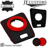 RED & BLACK LEATHER SMG AUTOMATIC GEAR SURROUND TRIMS FOR BMW E46 99-05