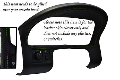 green stitching FITS MG MGF MGTF 95-05 GAUGE HOOD SPEEDO LEATHER COVER