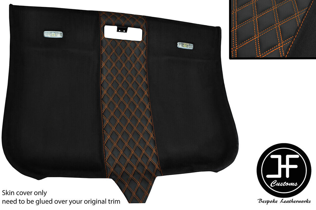 ORANGE DIAMOND STITCHING ROOF HEADLINING LUXE SUEDE COVER FOR AUDI TT MK2 06-14