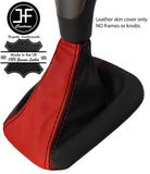 BLACK & RED  REAL LEATHER MANUAL GEAR GAITER FITS VOLVO S40 V40 99-2004
