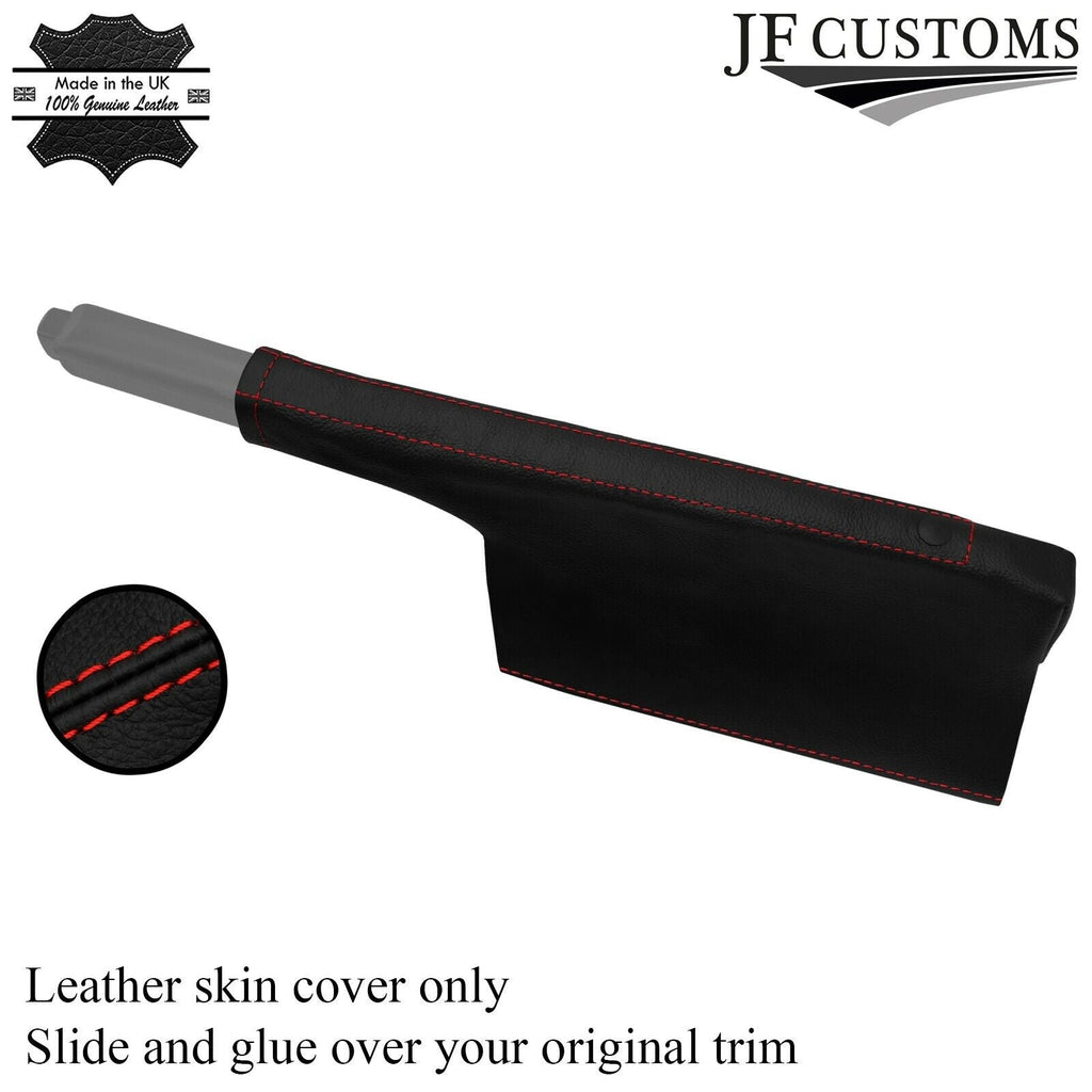 RED STITCH LEATHER HANDBRAKE COVER FOR VAUXHALL VIVARO 2019-2022 CUSTOM NEW