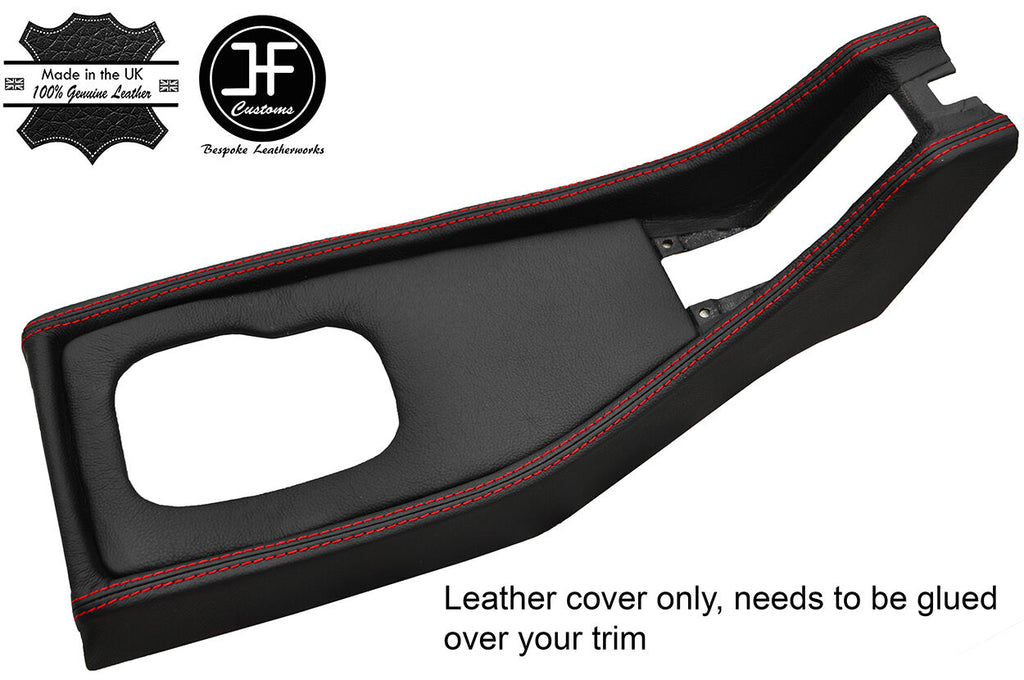 RED STITCH CENTER CONSOLE GEAR SURROUND LEATHER COVER FITS TRIUMPH TR7 TR8