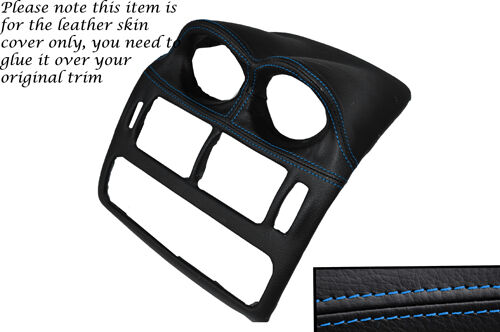 BLUE STITCH CENTRE DASH UPPER SURROUND LEATHER COVER FITS MITSUBISHI FTO 94-01