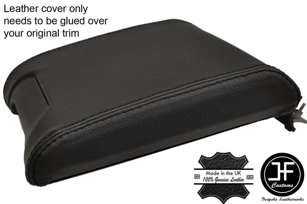 BLACK STITCHING ARMREST REAL LEATHER COVER FITS BMW X5 E53 1999-2006 CUSTOM NEW