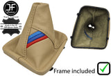 SAND REAL LEATHER TRI STRIPES GEAR+PLASTIC FRAME FOR BMW E36 3 SERIES 91-99