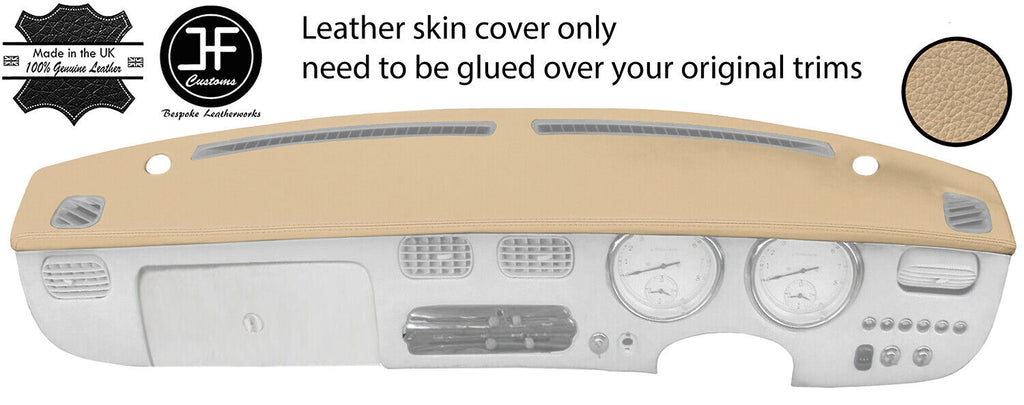 CREAM TOP GRAIN REAL LEATHER TOP DASH DASHBOARD COVER FITS NISSAN FIGARO