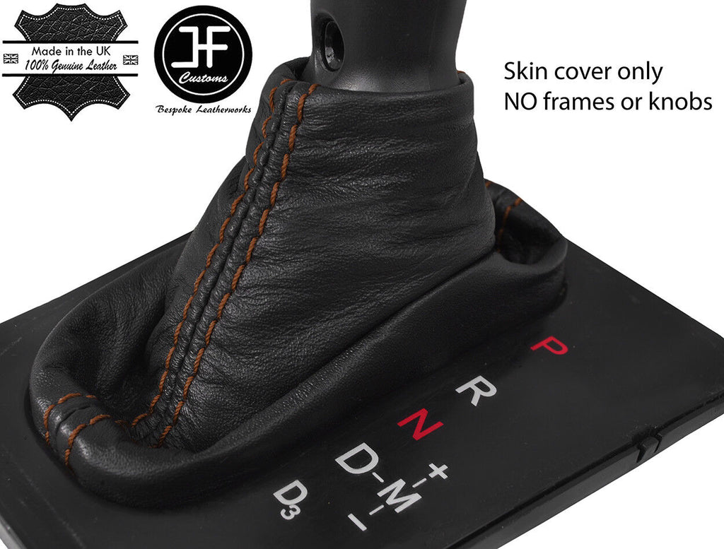 BROWN STITCH REAL LEATHER AUTOMATIC GEAR GAITER FITS HONDA ACCORD MK7 2003-2007