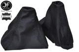 BLACK  STITCH FITS BMW 5 Series E60 E61 2003-2007 GEAR HANDBRAKE GAITER LEATHER